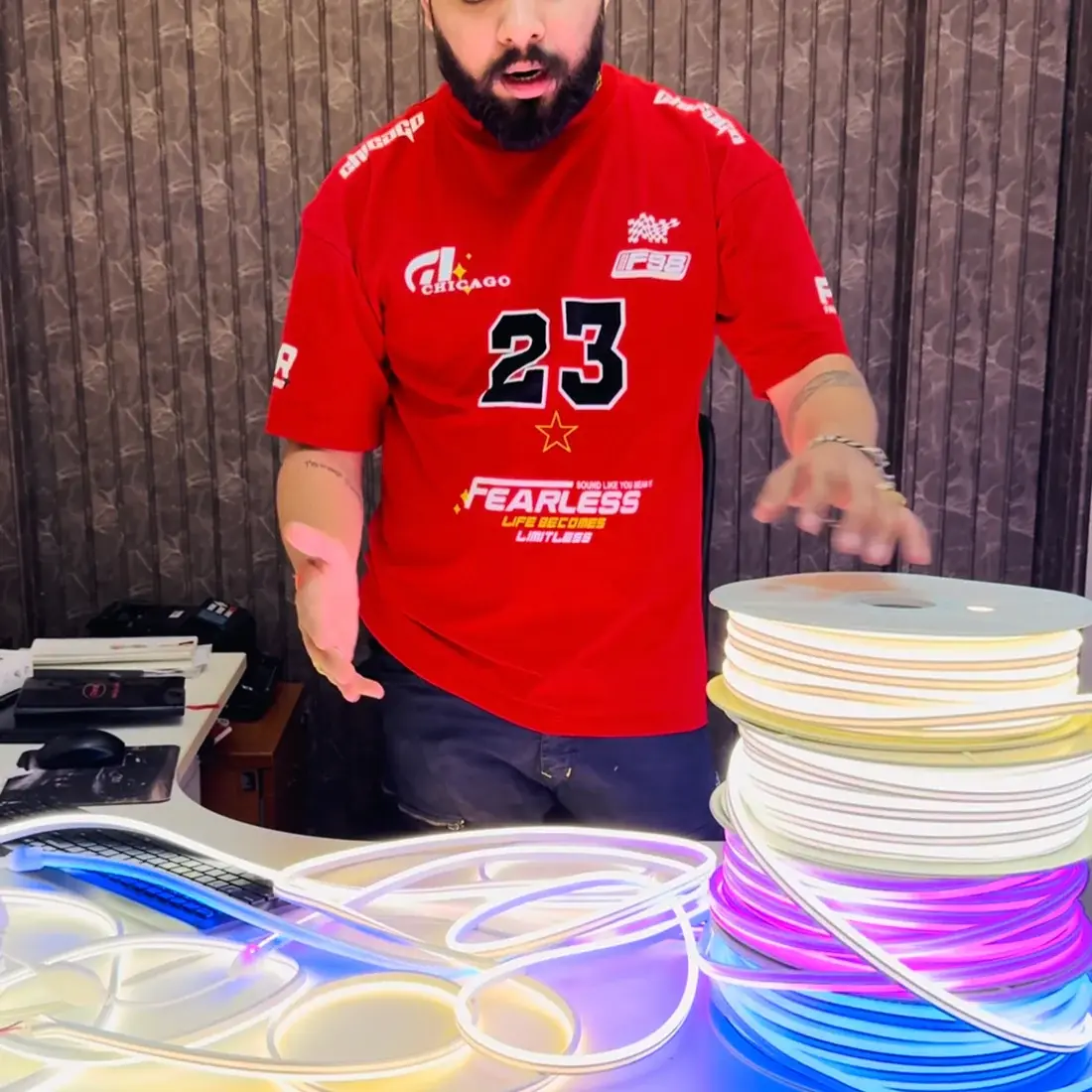 Silicone Neon Light 40 Meters Bundle 220V Driverless 220V Direct Plug & Play Rainproof Neon DN40